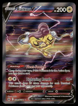 Pokemon Cards Raikou V GG41/GG70 Crown Zenith Galarian Gallery Holo Rare V NM - Image 1