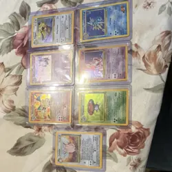 Pokemon Base Set Wizards Holo Lot of 7 Cards Charizard, Sabrina’s Gengar 1999 - Image 1