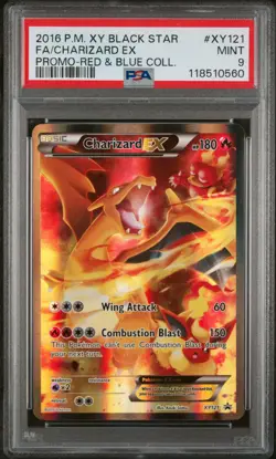 2016 Pokemon XY Black Star Promo Red and Blue Collection Charizard Ex PSA 9 - Image 1
