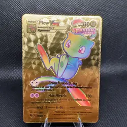 Pokemon Mew GX HP250 Gold Foil Fan Art 268/264🔥 MINT - Image 1