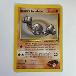 Brock's Geodude 66/132 Gym Heroes (Unlimited) Common Pokemon Heavy Play+ - Image 3