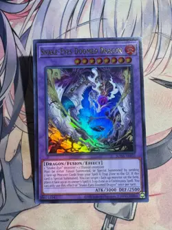 Yugioh Asian English Snake-Eyes Doomed Dragon SUDA-AE035 Ultra rare NM - Image 2