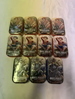 LOT OF 11 ONE PIECE TIN PACK SET VOL 2 TS-02 OP-13 SEALED BANDAI - Image 1