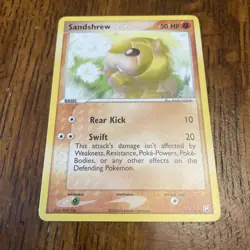 Pokemon TCG Team Rocket Returns Sandshrew Card 74/109 Common - Image 1