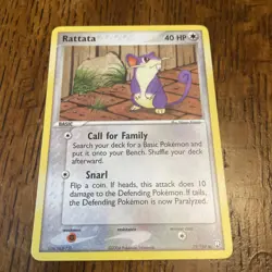 Pokemon TCG Team Rocket Returns Rattata Card 72/109 Common - Image 1