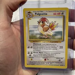 Pokemon Pidgeotto 022/102 Base Set Regular MP+ Vintage Vtg Pokemon Card Rare TCG - Image 1