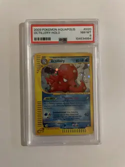 2003 Pokemon Aquapolis #H20 Octillery-Holo PSA 8 - Image 1