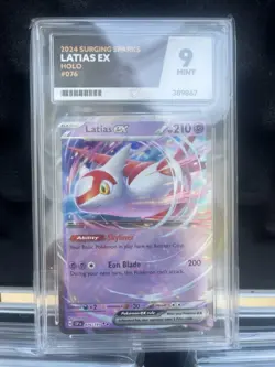 Pokemon TCG Latias EX 76/191 SS Double Rare Holo Ace 9 Mint Condition Surging - Image 1