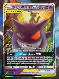 Pokemon TCG: Gengar & Mimikyu GX 53/181 Sun & Moon Team Up 2019 - LP - Image 1