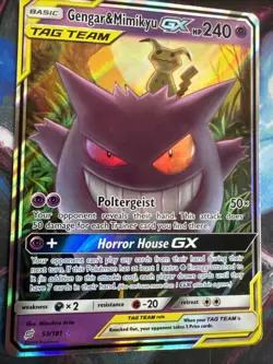 Pokemon TCG: Gengar & Mimikyu GX 53/181 Sun & Moon Team Up 2019 - LP - Image 2