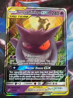 Pokemon TCG: Gengar & Mimikyu GX 53/181 Sun & Moon Team Up 2019 - LP - Image 3