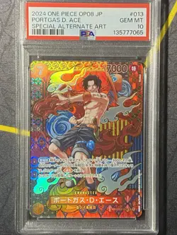 2024 One Piece OP08 Japanese Portgas D. Ace Special Alternate Art PSA 10 - Image 1