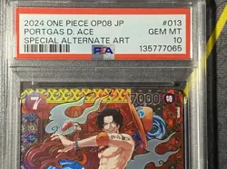 2024 One Piece OP08 Japanese Portgas D. Ace Special Alternate Art PSA 10 - Image 2