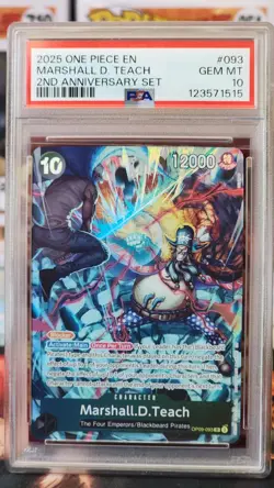 Marshall D.Teach OP09-093 SR Alt - 2nd Anniversary Set - One Piece Eng PSA 10 - Image 1