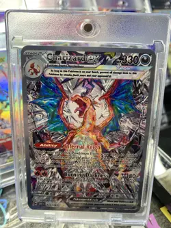 Gold METAL Charizard EX 223/197 Fan Art Card Collectible Display (w/Mag Sleeve) - Image 3