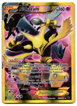 Alakazam EX 125/124 - Fates Collide Secret Rare Pokemon TCG - MP Card - Image 1