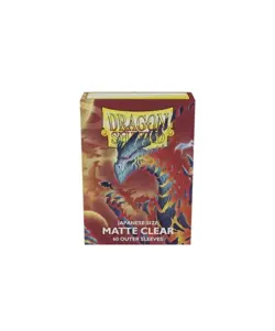 (60-Pack) Dragon Shield Outer Card Sleeves CLEAR MATTE Small/Mini Japanese Size - Image 1