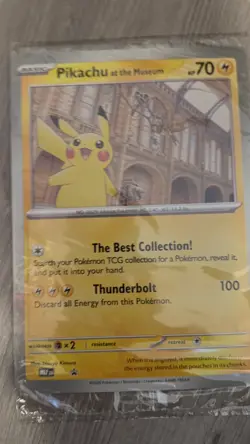 Pokemon X Natural History Museum Promo Card Pikachu At The Museum - Image 3