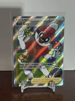Pokemon Shining Fates Ball Guy Full Art Holo Trainer Card 065/072 NM Condition - Image 1