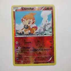 Reverse Holo Chimchar 18/114 Pokemon Common XY - Steam Siege Card NM - Image 1