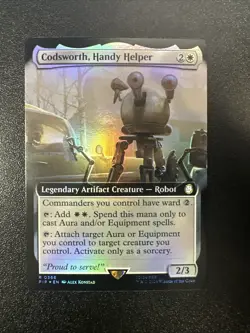 Codsworth, Handy Helper (Extended Art) Universes Beyond: Fallout Foil NM JL - Image 1
