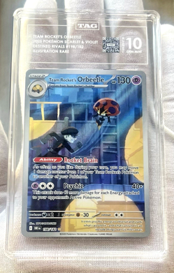 2025 Pokemon S&V Destined Rivals - Team Rocket's Orbeetle 198/182 IR- TAG 10 PSA - Image 2