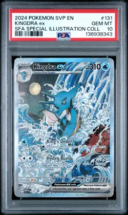 2024 POKEMON SVP EN-SV BLACK STAR PROMO #131 KINGDRA EX PSA 10 - Image 1