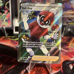 Pokemon TCG Ball Guy 065/072 Sword & Shield Shining Fates Full Art - Near Mint - Image 1