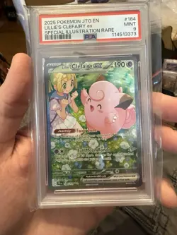 2025 POKEMON JTG EN-JOURNEY TOGETHER #184 LILLIE'S CLEFAIRY EX PSA 9 - Image 1
