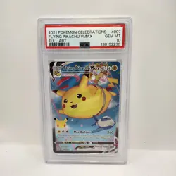 Pokemon Celebrations Flying Pikachu VMAX 007/025 PSA 10 Gem Mint Graded - Image 1