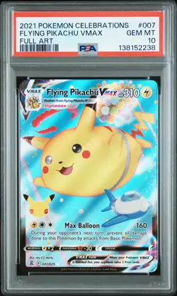 Pokemon Celebrations Flying Pikachu VMAX 007/025 PSA 10 Gem Mint Graded - Image 3