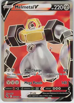 UR - 02 Holo Melmetal V (Full Art) 075/078 Ultra Rare Pokemon GO - Image 1