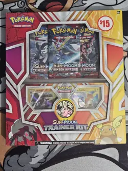 Pokemon Sun & Moon Trainer Kit Promo Box *RARE*+ 3Pks Crimson Invasion - Image 1