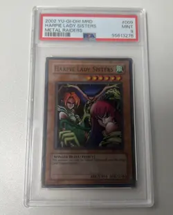 Harpie Lady Sisters MRD-009 Foil YuGiOh Metal Raiders PSA 9 MINT - Image 1
