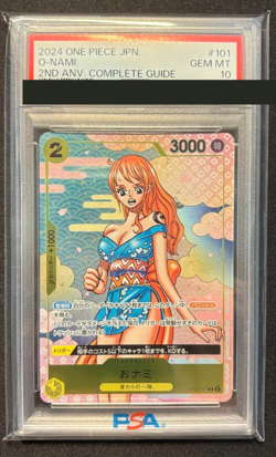 PSA 10 One Piece Card Onami 2nd Anniversary Guidebook OP06-101 Promo Japanese JP - Image 1