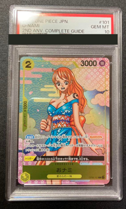 PSA 10 One Piece Card Nami 2nd Anniversary Guidebook OP06-101 Promo Japanese JPN - Image 1