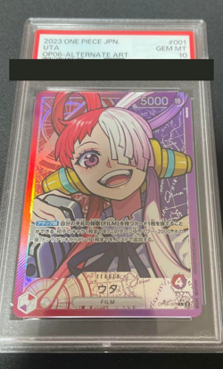 PSA 10 Uta OP06-001 L leader Parallel ONE PIECE Card Wings of Captain Japanese - Image 1
