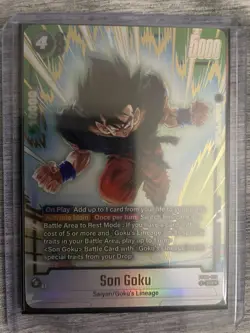Son Goku FB08-100 Alternate Art Saiyan's Pride Dragon Ball English Card Fusion W - Image 1