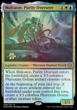 Malcator, Purity Overseer [Phyrexia: All Will Be One Prerelease Promos] Foil Nea - Image 1