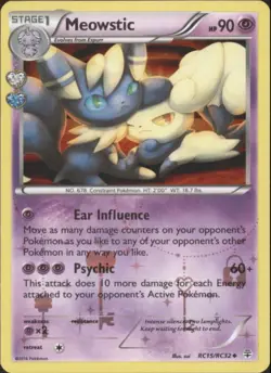 2x (GEN-RC15) Meowstic (Radiant Collection) (U) Pokemon Generations Card # RC15 - Image 1