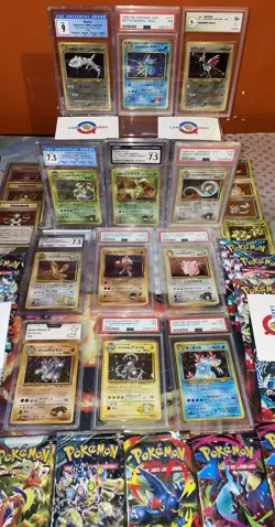 Lotto POKEMON VINTAGE BOX CON GRADATA/Booster/Charizard 1stEd Set Base/holo rare - Image 4