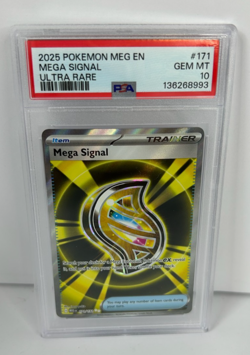 2025 POKEMON MEG EN-MEGA EVOLUTION ULTRA RARE 171 MEGA SIGNAL PSA 10 - Image 1