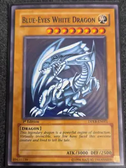 Yugioh x1 Blue-Eyes White Dragon DPKB-EN001 Super Rare 1st Edition MP - Image 1
