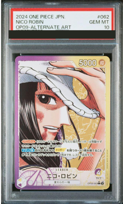 PSA 10 One Piece Card Nico Robin L OP09-062 Leader Parallel Japanese from Japan - Image 1