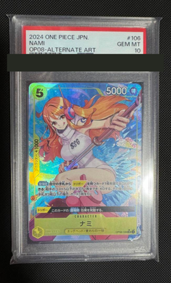 PSA 10 Nami OP08-106 SR ONE PIECE Card Alt Art Two Legends OP-08 Japanese Japan - Image 1