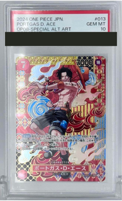 PSA 10 Portgas D. Ace One Piece CardOP02-013 OP08-Special ALT ART Japanese Japan - Image 1