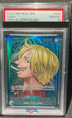 PSA 10 One Piece Card Sanji OP02-026 Leader Parallel Japanese from Japan - Image 1