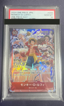 PSA 10 ONE PIECE Card "One Piece Day 2024" Monkey D Luffy Promo ST10-006 Japan - Image 1