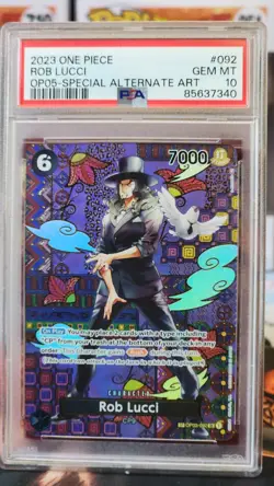 Rob Lucci SP OP05-092 SR - Awakening Of The New Era - One Piece English PSA 10 - Image 1