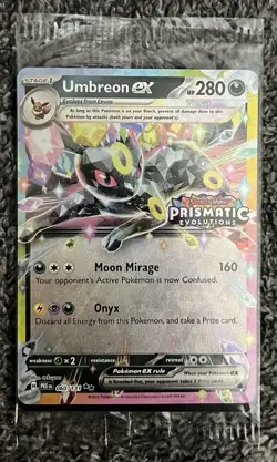 Pokemon TCG Umbreon ex Prismatic Evolutions Stamp Promo Card 060/131 - SEALED - Image 1